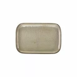 Genware Terra Porcelain Matt Grey Rectangular Plate 34 X23.5cm (6 Pack) - BL691MG
