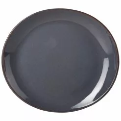 Genware Terra Stoneware RusticBlue Oval Plate 29.5 X 26cm (12 Pack) - BJ131