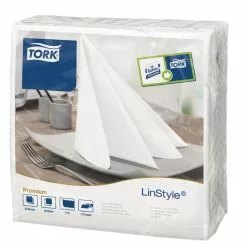 Tork Linstyle Dinner Napkin White 400mm (Pack Of 600) - DP180