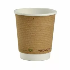 Vegware Compostable Coffee Cups Double Wall 230ml / 8oz (Pack Of 500) - GH020