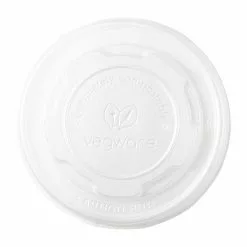 Vegware Compostable Hot Food Pot Flat Lids 170ml / 6oz And 230ml / 8oz - GH166