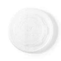Vegware Compostable Hot Food Pot Flat Lids 350ml / 12oz And 455ml / 16oz (Pack Of 500) - GF048