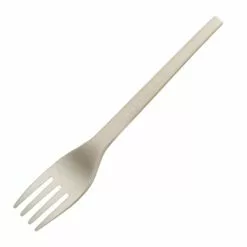 Vegware Lightweight Compostable CPLA Forks White (Pack Of 50) - HC605