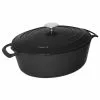 Vogue Black Oval Casserole Dish 6Ltr - GH310