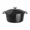 Vogue Black Round Casserole Dish 4Ltr - GH301