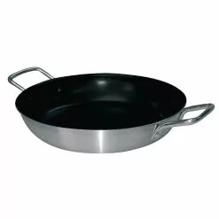 Vogue Non Stick Teflon Aluminium Paella Pan 450mm - T369