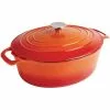 Vogue Orange Oval Casserole Dish 5Ltr - GH311