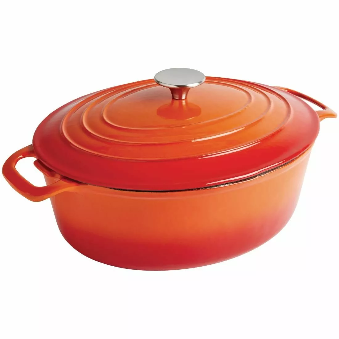 Vogue Orange Oval Casserole Dish 5Ltr - GH311 1 Vogue Orange Oval Casserole Dish 5Ltr - GH311