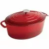 Vogue Red Oval Casserole Dish 5Ltr - GH313
