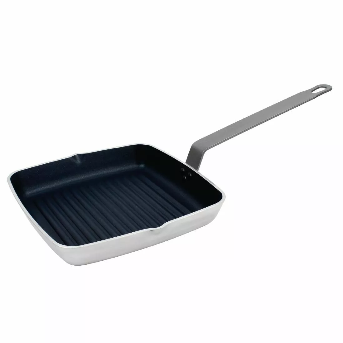 Vogue Square Non Stick Teflon Ribbed Skillet Pan 240mm - DL942 1 Vogue Square Non Stick Teflon Ribbed Skillet Pan 240mm - DL942