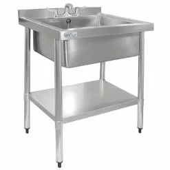 Vogue Stainless Steel Midi Pot Wash Sink With Undershelf - GJ537