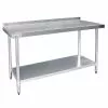 Vogue Stainless Steel Prep Table With Upstand 1200mm - T381