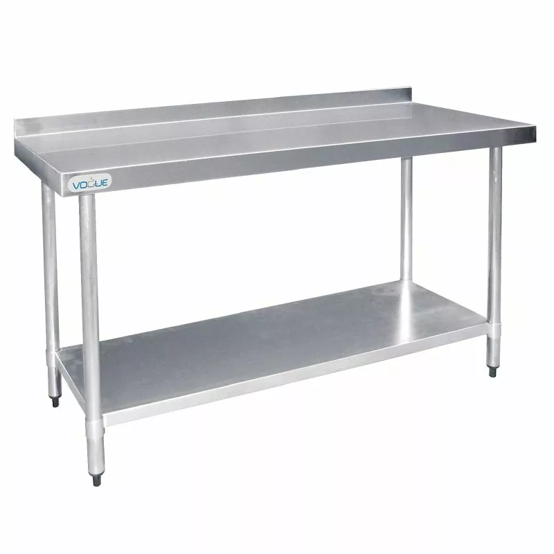 Vogue Stainless Steel Prep Table With Upstand 1500mm - T382 1 Vogue Stainless Steel Prep Table With Upstand 1500mm - T382