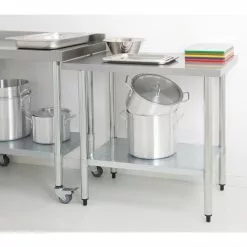 Vogue Stainless Steel Table 1200mm - GJ502 -Food & Catering Disposables Sales vogue stainless steel table 1200mm gj502 15613 p5B45D
