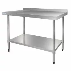 Vogue Stainless Steel Table With Upstand 600mm - GJ505