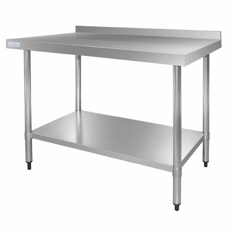 Vogue Stainless Steel Table With Upstand 600mm - GJ505 1 Vogue Stainless Steel Table With Upstand 600mm - GJ505