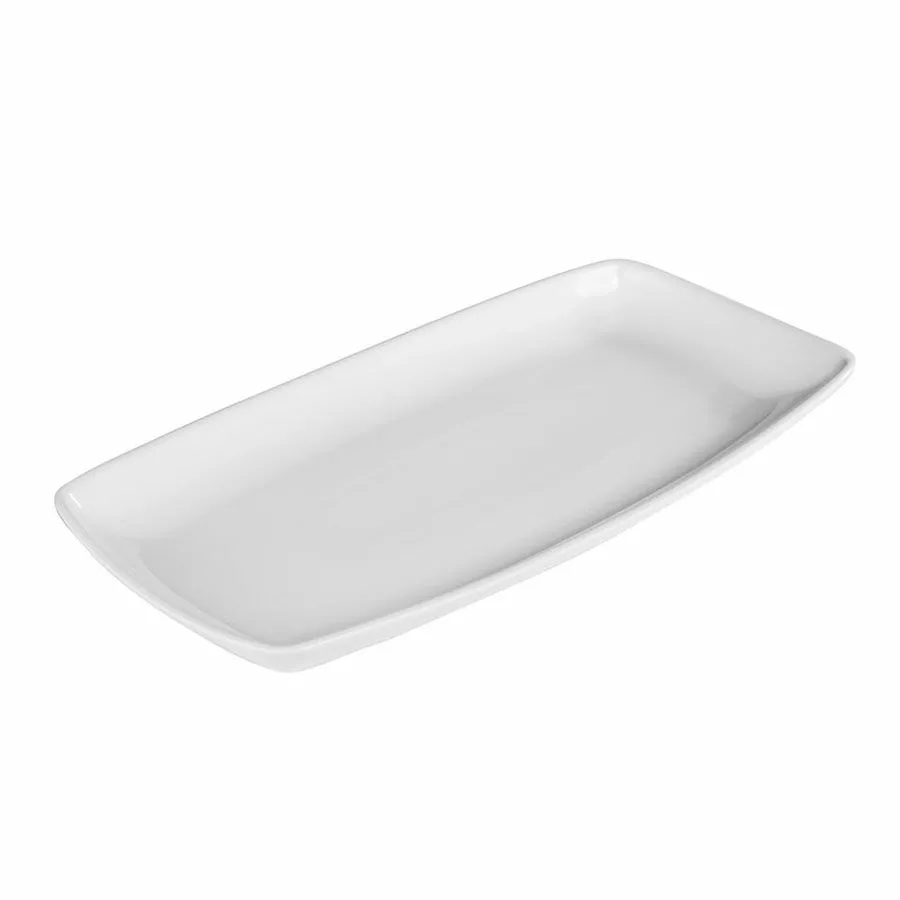 Churchill X Squared Plate Rectangular White 18.5 X 35cm (6 Pack) - BB641 1 Churchill X Squared Plate Rectangular White 18.5 X 35cm (6 Pack) - BB641